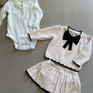 Gap Baby Girl Outfit Set with Bow Accent